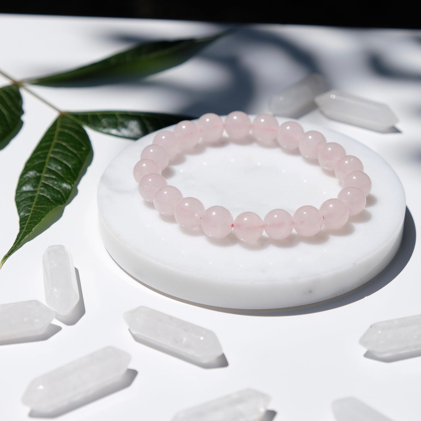 Rose Quartz Bracelet 9mm
