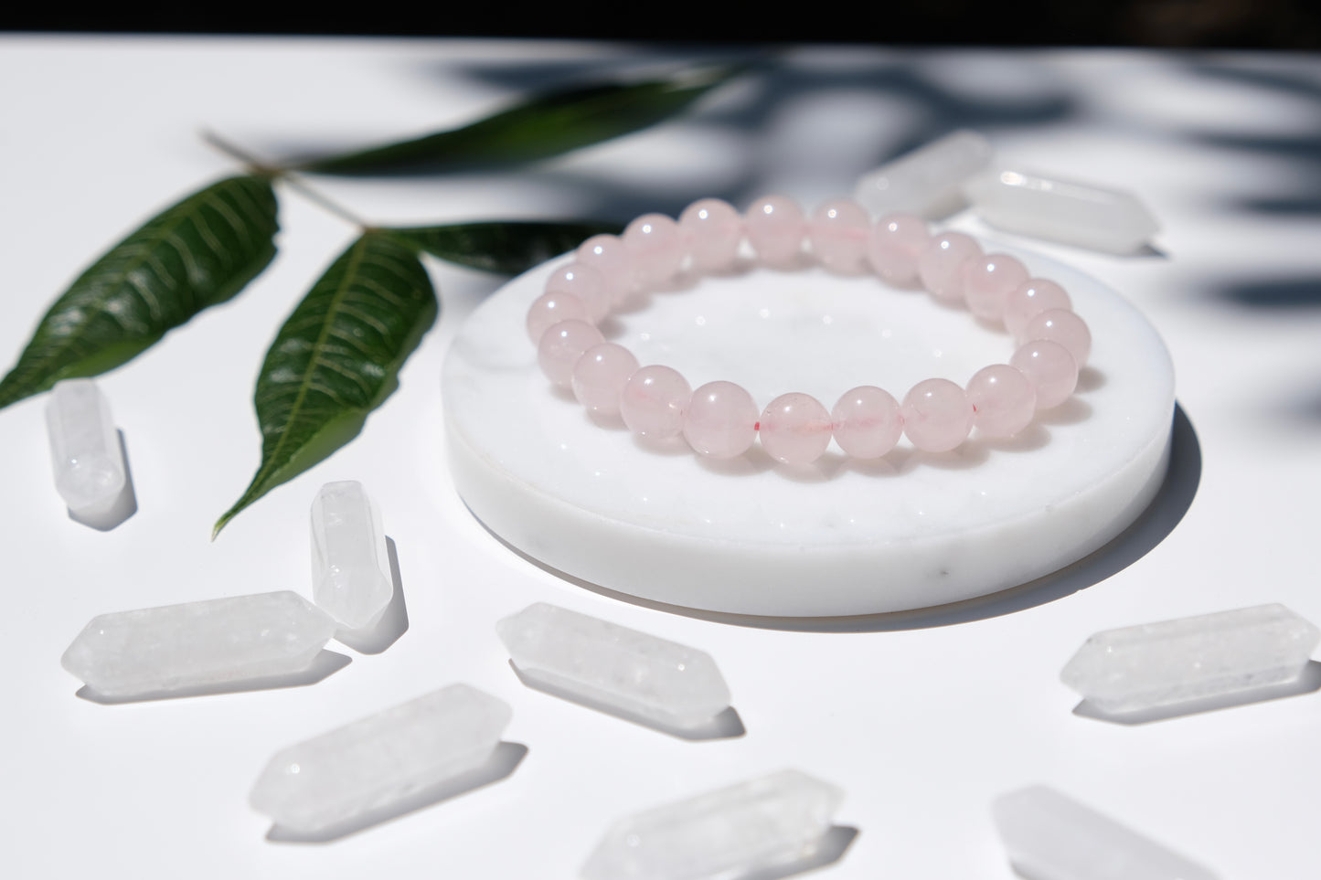 Rose Quartz Bracelet 9mm