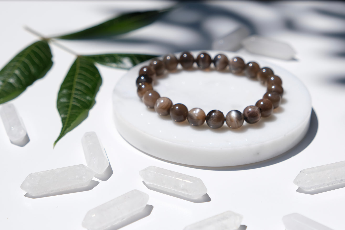 Black Gold Sun Stone Bracelet