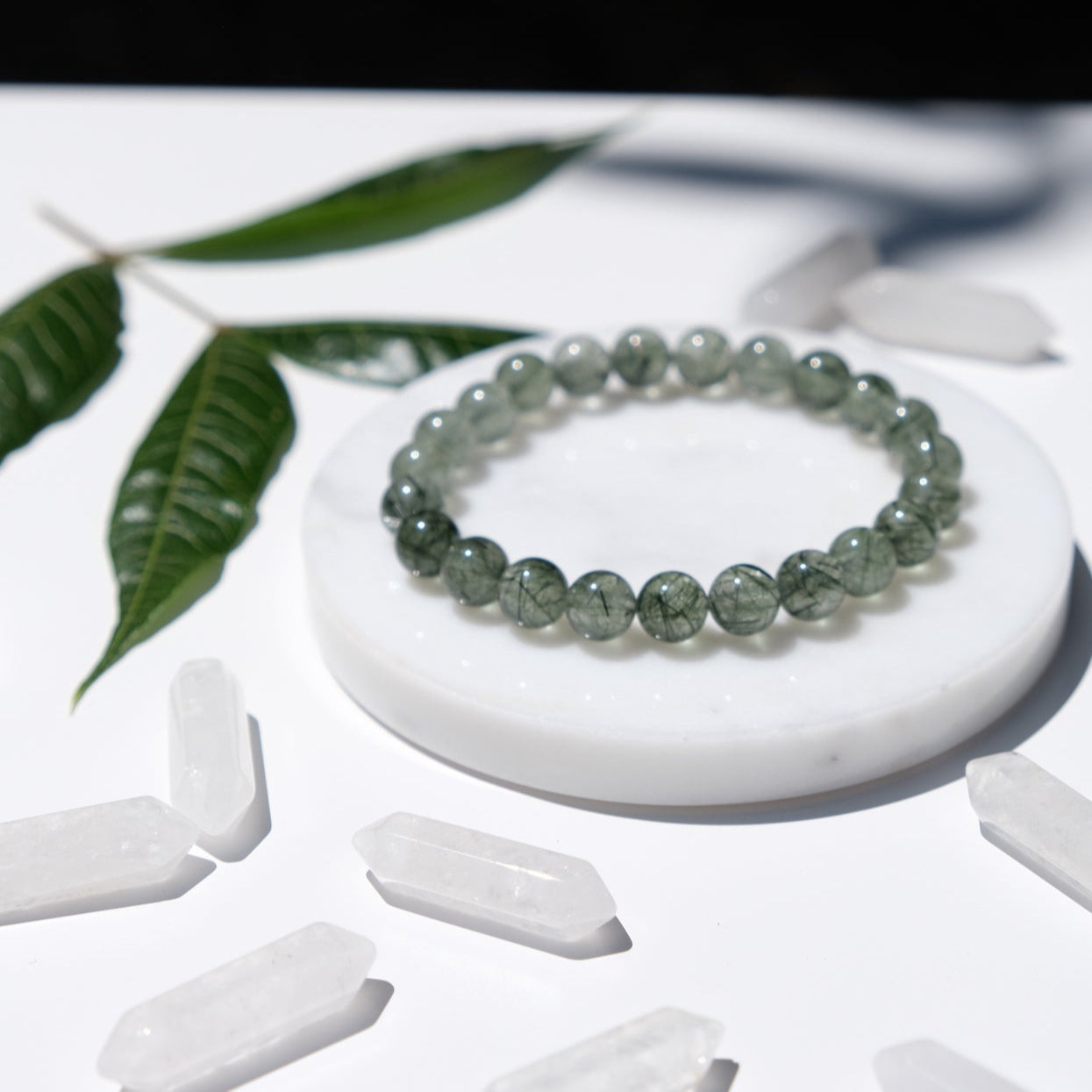 Green Rutilated Quartz Bracelet