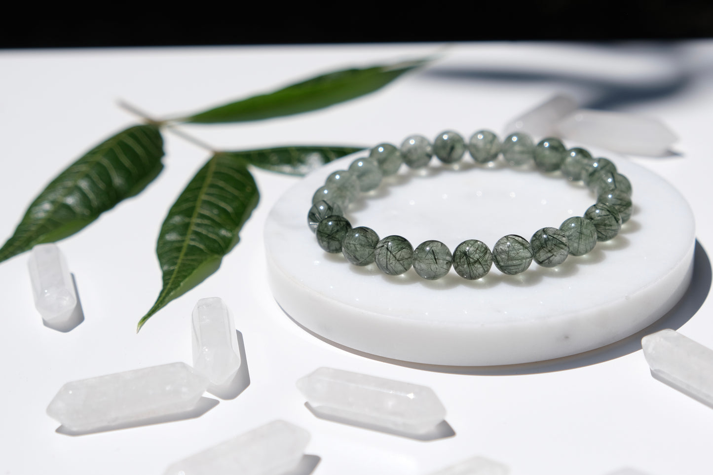 Green Rutilated Quartz Bracelet
