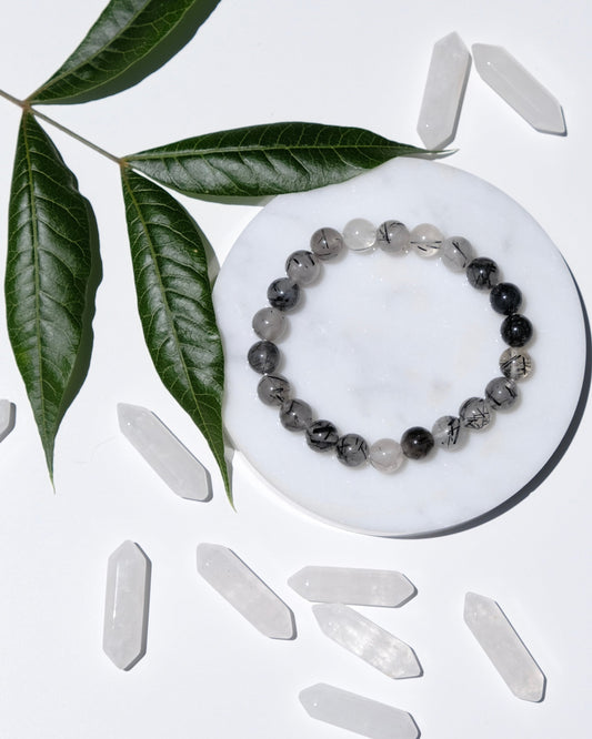 Black Rutilated Quartz Bracelet
