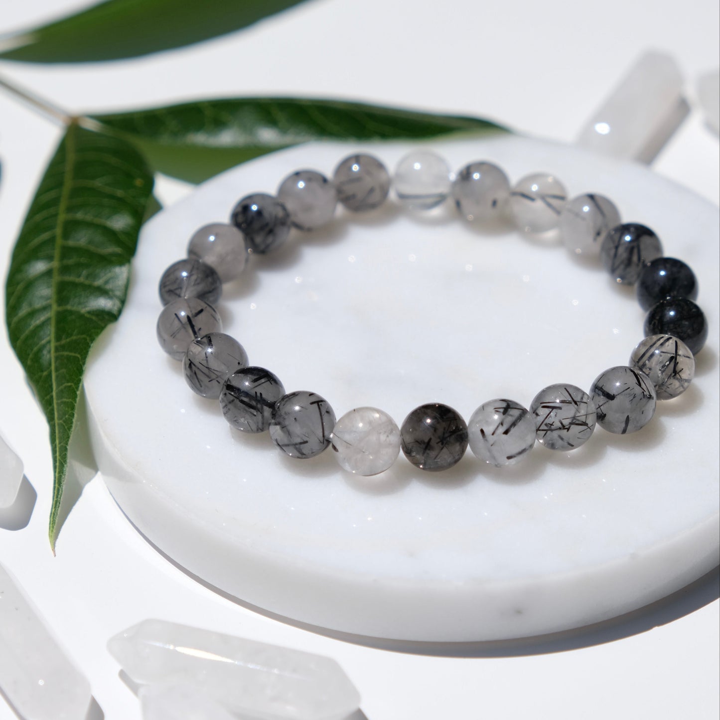 Black Rutilated Quartz Bracelet