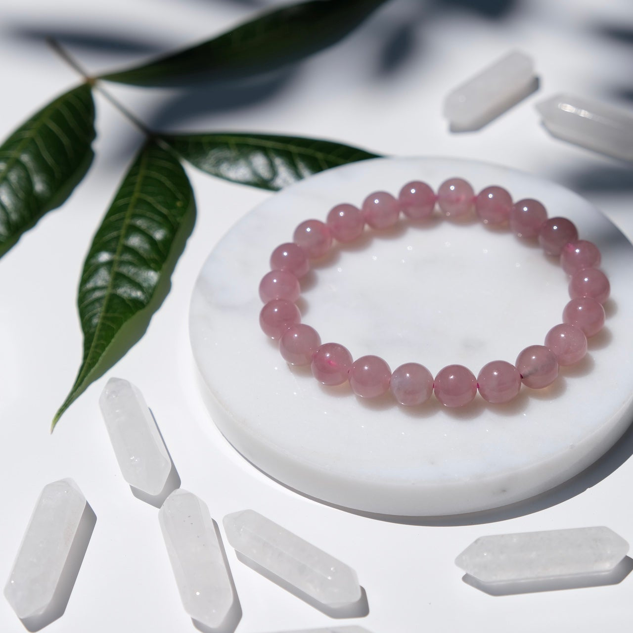 Purple Rose Quartz Bracelet