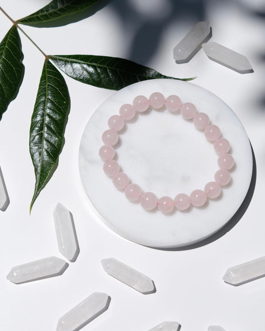 Rose Quartz Bracelet 9mm