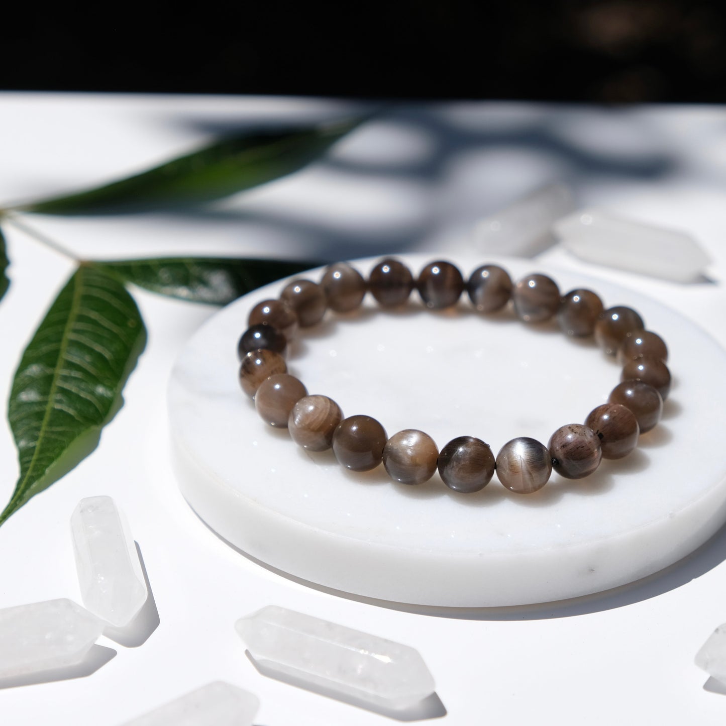 Black Gold Sun Stone Bracelet