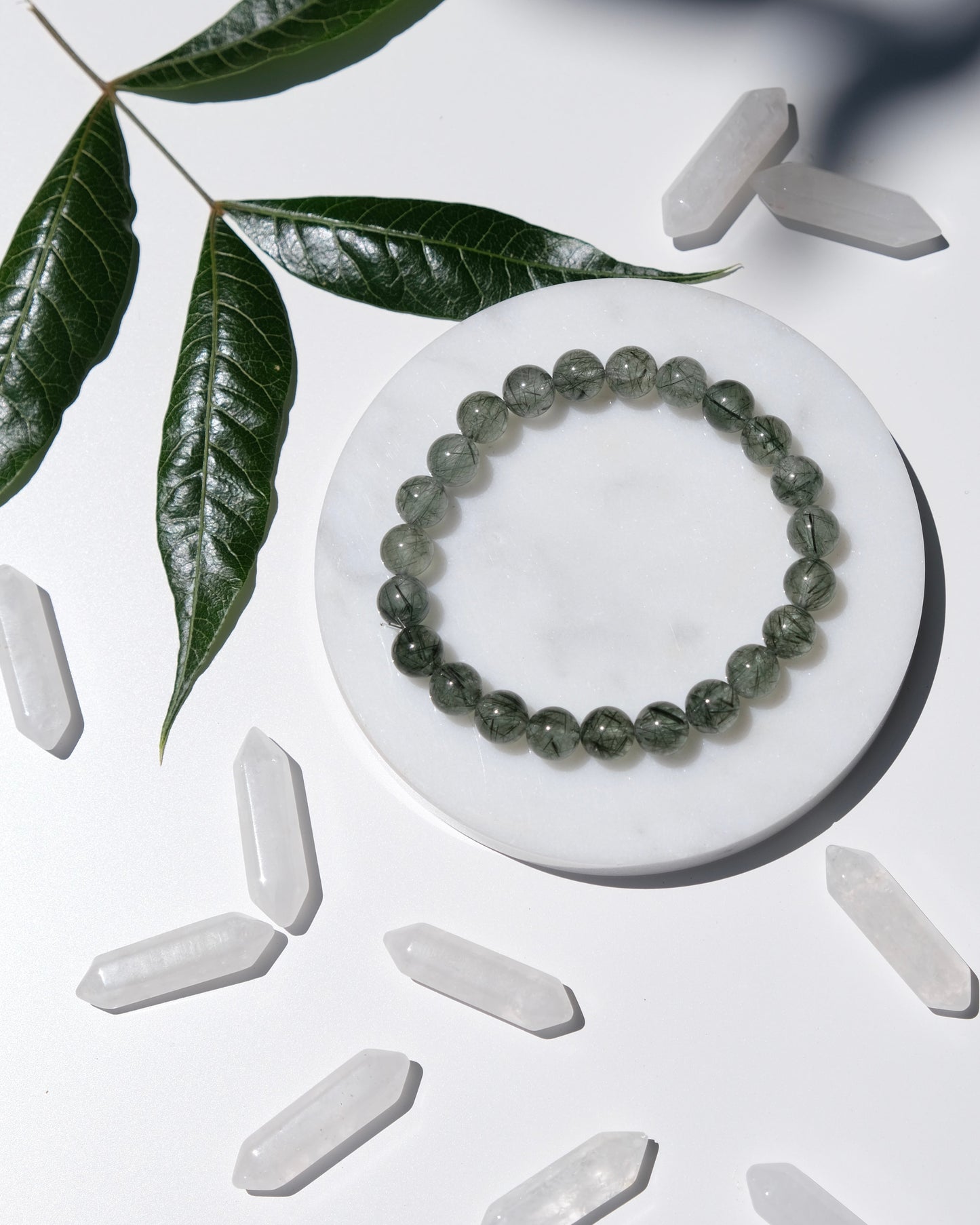 Green Rutilated Quartz Bracelet