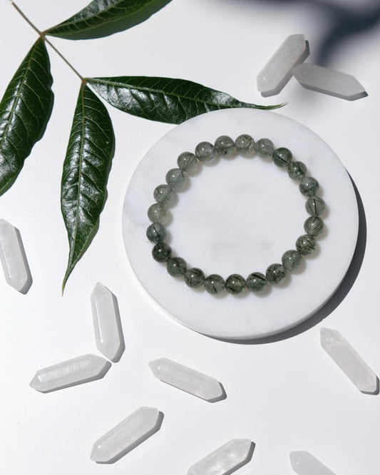 Green Rutilated Quartz Bracelet