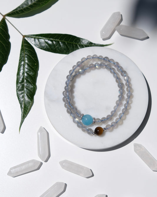 Blue Chalcedony Moonstone Bracelet